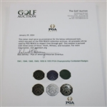 1941, 1944, 1946, 1949, 1950 & 1953 PGA Championship Contestant Badges