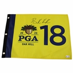 Brooks Koepka Signed 2023 PGA Championship at Oak Hill CC Screen Flag Beckett #BL67020