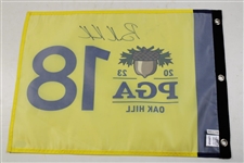 Brooks Koepka Signed 2023 PGA Championship at Oak Hill CC Screen Flag Beckett #BL67020