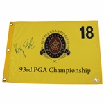 Keegan Bradley Signed 2011 PGA Championship at Atlanta Athletic Club Screen Flag Beckett #BL67051
