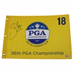 Jason Dufner Signed 2013 PGA Championship at Oak Hill CC Screen Flag Beckett #BL67053