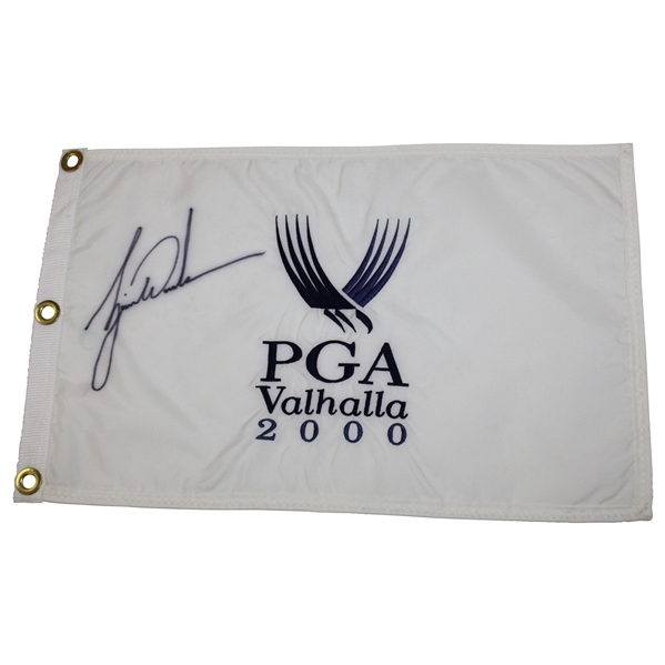 Tiger Woods Signed 2000 PGA Championship at Valhalla Embroidered Flag Beckett #AD40756
