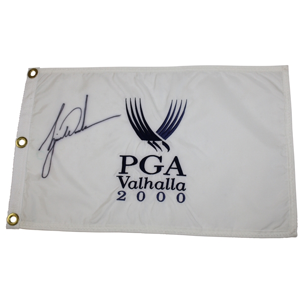 Tiger Woods Signed 2000 PGA Championship at Valhalla Embroidered Flag JSA ALOA