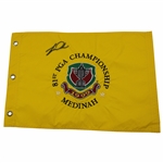 Tiger Woods Signed 1999 PGA Championship at Medinah Embroidered Flag Beckett #AD40751