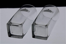 Two (2) Augusta National Golf Club Glass 'Clubhouse' Logo Drinking Glasses