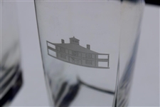 Two (2) Augusta National Golf Club Glass 'Clubhouse' Logo Drinking Glasses