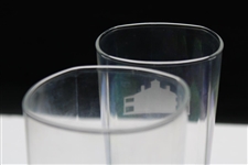 Two (2) Augusta National Golf Club Glass 'Clubhouse' Logo Drinking Glasses