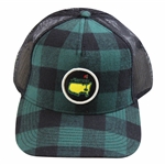 Masters Logo Green & Black Plaid Design Circle Logo American Needle Hat - New With Tags