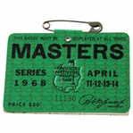 1968 Masters Tournament SERIES Badge #11190 - Bob Goalby Winner