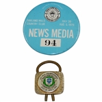1979 PGA Championship at Oakland Hills CC News Media Badge #94 with Key Chain