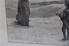 1890 The Illustrated News Double Page Golfing Scene