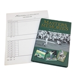 Masters Memories Book & Masters Tournament Scoring Sheet For Press Use