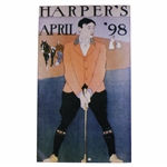 Large Facsimile Presentation Piece of Harpers - April 98 Golf Cover