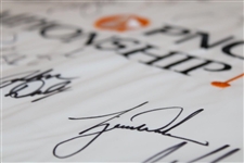 Tiger, Trevino, Sorenstam & others Signed PNC Championship Embroidered Flag JSA ALOA