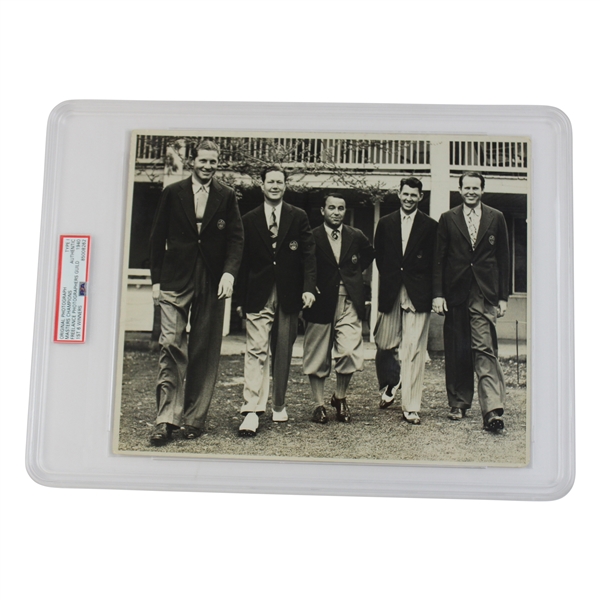 1940 Five Masters Champs in Green Jackets in Front of Clubhouse Type 1 Photo PSA/DNA #85008262