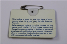 Fuzzy Zoeller Signed 1979 Masters Tournament SERIES Badge #10850 JSA ALOA