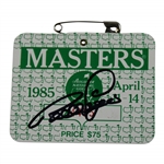 Bernhard Langer Signed 1985 Masters Tournament SERIES Badge #4435 JSA ALOA