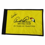 Arnold Palmer Signed 50th Anniversary Bayhill Flag JSA ALOA