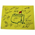 Masters CHAMPS Flag Signed by 20 w/Jack Center Logo JSA ALOA