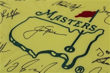 Masters CHAMPS Flag Signed by 20 w/Jack Center Logo JSA ALOA