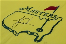 Tiger Woods Signed Undated Masters Embroidered Flag Beckett #AC32160