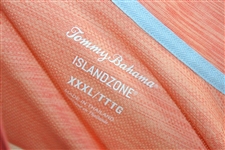 John Daly Signed Tommy Bahama Orange Quarter Zip LS 3XL w/Sponsors JSA ALOA
