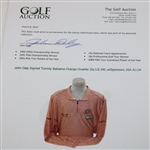 John Daly Signed Tommy Bahama Orange Quarter Zip LS 3XL w/Sponsors JSA ALOA