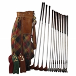 Babe Zaharias Personal Wilson Golf Clubs Gifted to & Used by Ann Gregory w/ BZD Headcovers