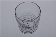 Augusta National Golf Club Logo Ribbed Low Ball Glass