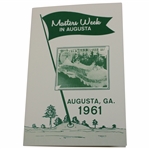 Masters Week in Augusta 1961 Program/Booklet
