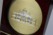 Augusta National Clubhouse Wooden Opening Clock w/World Time Dial - Undated