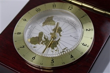 Augusta National Clubhouse Wooden Opening Clock w/World Time Dial - Undated