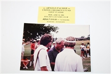 Arnold Palmer Signed 1962 Masters Spectator Guide & Photo of Palmer JSA #AL81897