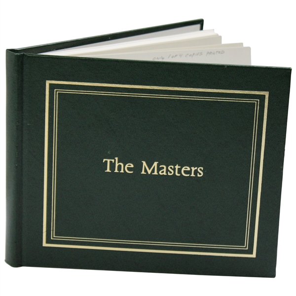 1991 'The Masters' Book By Frank Christian 1 of Only 4 Copies Known - Signed by Christian