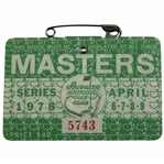 1978 Masters Tournament SERIES Badge #5743 - Gary Player 3rd Masters Win