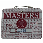 1986 Masters Tournament SERIES Badge #X11296 - Jack Nicklaus 6th Masters Win
