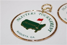 Three (3) Masters Tournament Undated Metal Bag Tags