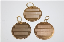 Three (3) Masters Tournament Undated Metal Bag Tags