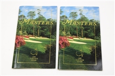 Two (2) 1997 Masters Tournament Yardage Guides - Tiger Woods' 1st Masters Win