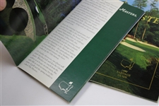 Two (2) 1997 Masters Tournament Yardage Guides - Tiger Woods' 1st Masters Win