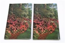Two (2) 1997 Masters Tournament Yardage Guides - Tiger Woods' 1st Masters Win