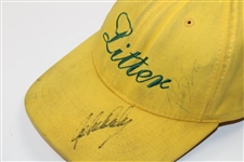 John Daly & Other Signed Masters Litter Employee Hat JSA ALOA 