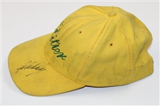 John Daly & Other Signed Masters Litter Employee Hat JSA ALOA 