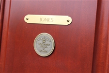 Bobby Jones' Original World Golf Hall of Fame Cherry Wood Locker Door #5