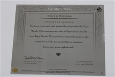 Tiger Woods Signed 2005 Upper Deck Signature Shots Photo/Card JSA ALOA