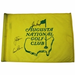 Big Three Palmer, Nicklaus & Player Signed Augusta National GC Course Flown Flag JSA ALOA