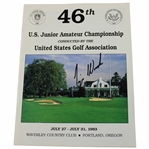 Tiger Woods Signed 1993 U.S. Junior Amateur Championship Program JSA ALOA