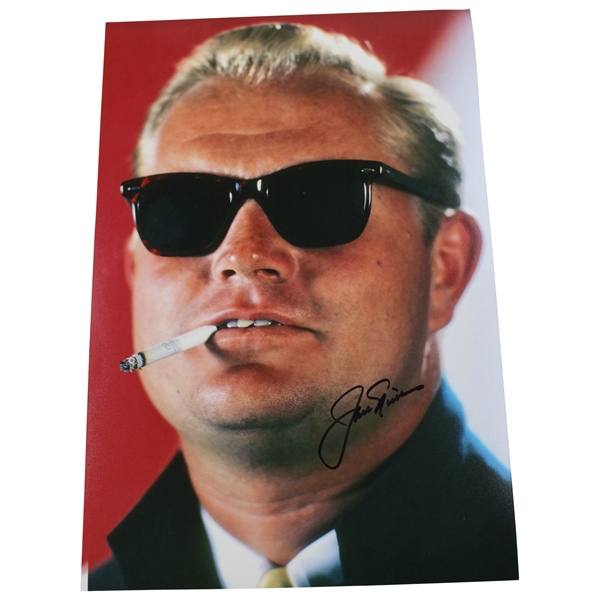 Jack Nicklaus Signed The Masters Cool 1967 Photoshoot 8x12 Photo JSA ALOA