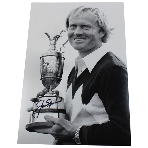 Jack Nicklaus Signed 1978 Open St. Andrews 8x12 Black & White Photo JSA ALOA