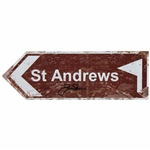 Jack Nicklaus Signed The St. Andrews Open Replica Mini-Road Sign JSA ALOA